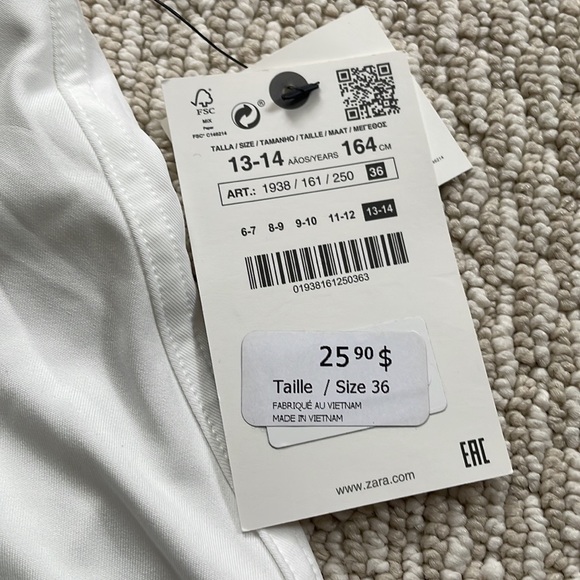 Zara Kids Sport Collection “keep active” Logo Tank Top and Skirt Set size 13-14 - Picture 3 of 10